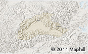 Shaded Relief 3D Map of Tiantai, lighten