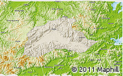 Shaded Relief 3D Map of Tiantai, physical outside