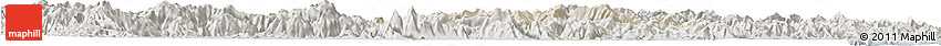 Shaded Relief Horizon Map of Tiantai, semi-desaturated Shaded Relief Horizon Map of Tiantai, semi-desaturated