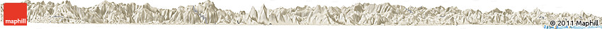 Shaded Relief Horizon Map of Tiantai Shaded Relief Horizon Map of Tiantai