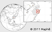 Blank Location Map of Tiantai, highlighted parent region
