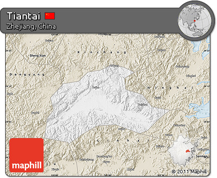 Classic Style Map of Tiantai