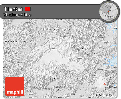 Silver Style Map of Tiantai