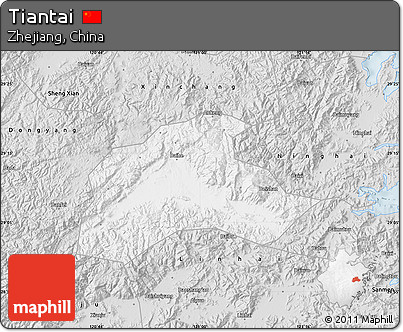 Silver Style Map of Tiantai