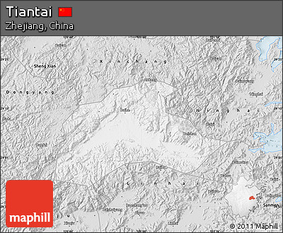 Silver Style Map of Tiantai