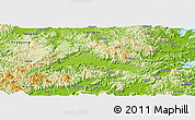 Physical Panoramic Map of Tiantai