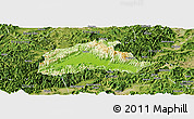Physical Panoramic Map of Tiantai, satellite outside