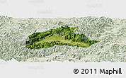 Satellite Panoramic Map of Tiantai, lighten