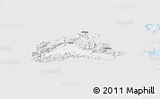 Silver Style Panoramic Map of Tiantai, single color outside