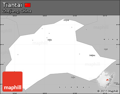 Gray Simple Map of Tiantai