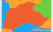 Political Simple Map of Tiantai