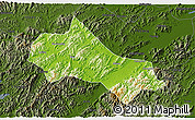 Physical 3D Map of Tonglu, darken