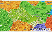 Physical 3D Map of Tonglu, political outside