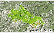 Physical 3D Map of Tonglu, semi-desaturated