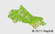 Physical 3D Map of Tonglu, single color outside