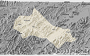Shaded Relief 3D Map of Tonglu, darken, desaturated