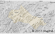 Shaded Relief 3D Map of Tonglu, desaturated