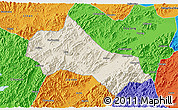 Shaded Relief 3D Map of Tonglu, political outside