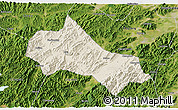 Shaded Relief 3D Map of Tonglu, satellite outside
