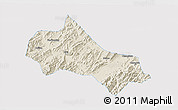 Shaded Relief 3D Map of Tonglu, single color outside
