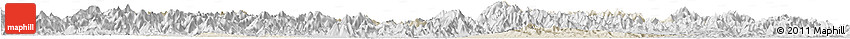 Shaded Relief Horizon Map of Tonglu, desaturated