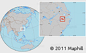 Gray Location Map of Tonglu