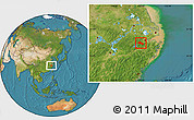 Satellite Location Map of Tonglu