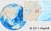 Shaded Relief Location Map of Tonglu