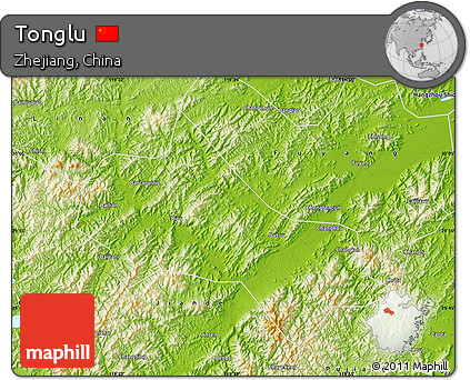 Physical Map of Tonglu