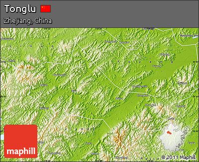 Physical Map of Tonglu