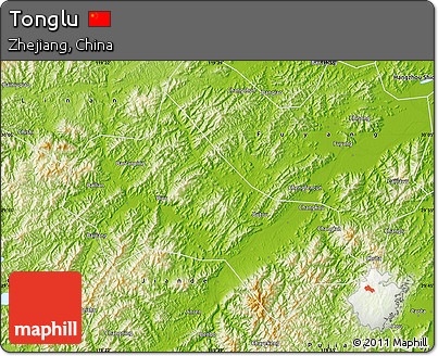Physical Map of Tonglu