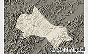 Shaded Relief Map of Tonglu, darken