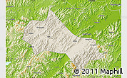 Shaded Relief Map of Tonglu, physical outside