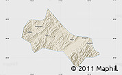 Shaded Relief Map of Tonglu, single color outside
