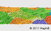 Physical Panoramic Map of Tonglu, political outside