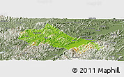 Physical Panoramic Map of Tonglu, semi-desaturated