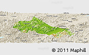 Physical Panoramic Map of Tonglu, shaded relief outside
