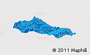 Political Panoramic Map of Tonglu, cropped outside