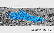 Political Panoramic Map of Tonglu, desaturated