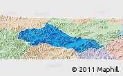 Political Panoramic Map of Tonglu, lighten