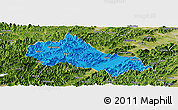 Political Panoramic Map of Tonglu, satellite outside