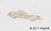Shaded Relief Panoramic Map of Tonglu, cropped outside
