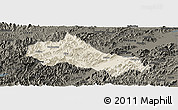 Shaded Relief Panoramic Map of Tonglu, darken