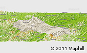 Shaded Relief Panoramic Map of Tonglu, physical outside