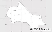 Silver Style Simple Map of Tonglu, cropped outside