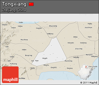 Classic Style 3D Map of Tongxiang