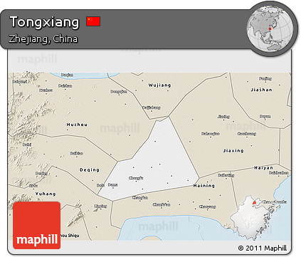 Classic Style 3D Map of Tongxiang