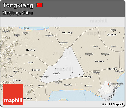 Classic Style 3D Map of Tongxiang