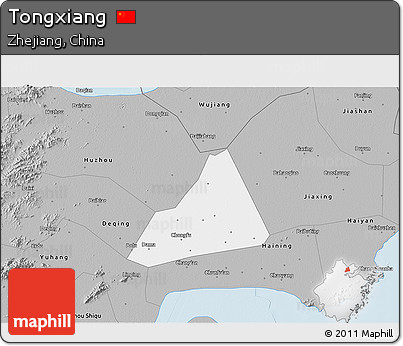 Gray 3D Map of Tongxiang
