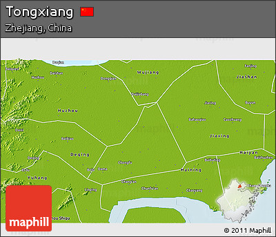 Physical 3D Map of Tongxiang